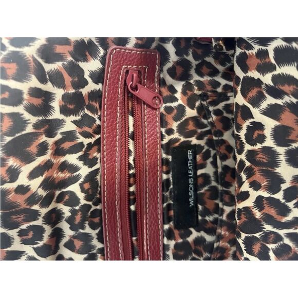 VTG Wilson Leather Mini Backpack Purse 10x9x4” Handbag Red - Picture 12 of 14